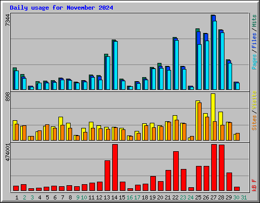 Daily usage for November 2024