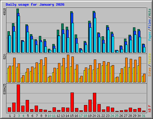 Daily usage for January 2026