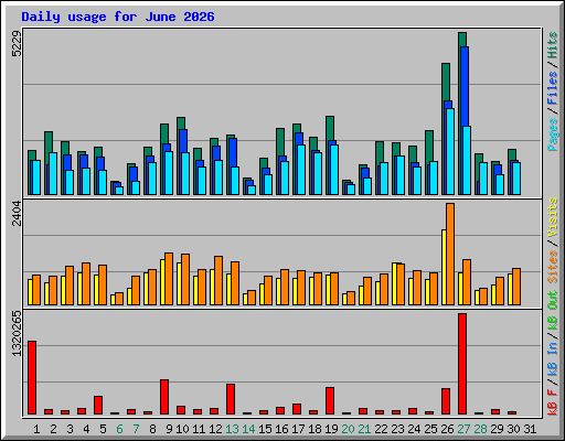 Daily usage for June 2026