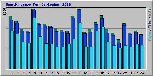 Hourly usage for September 2020
