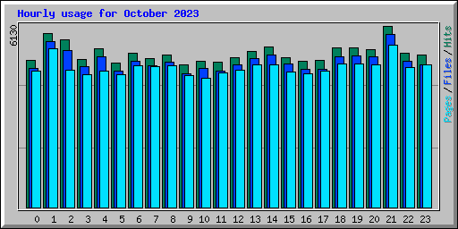 Hourly usage for October 2023