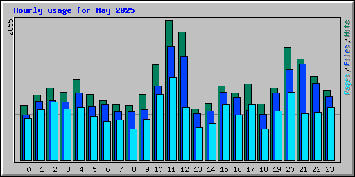 Hourly usage for May 2025