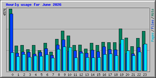 Hourly usage for June 2026