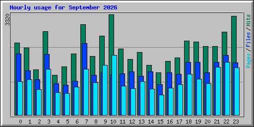 Hourly usage for September 2026