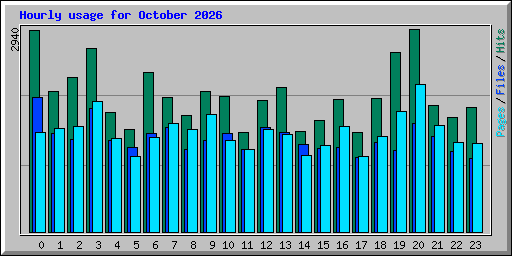 Hourly usage for October 2026